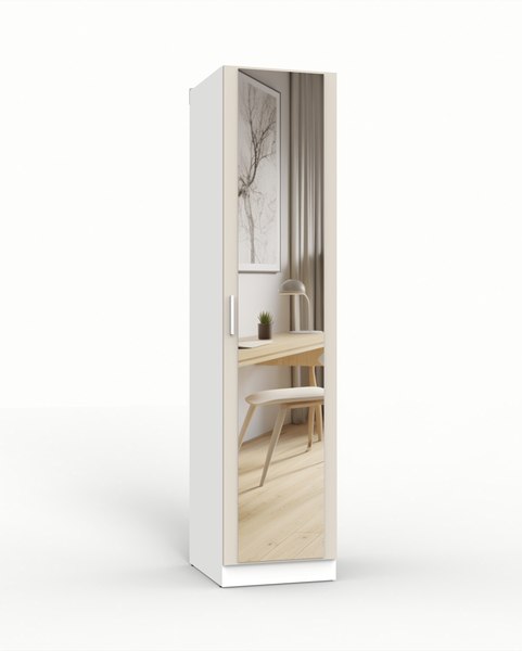 Шкаф-пенал Интермебель 580 с зеркалом / МР-01 - фото