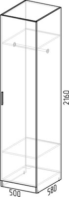 Шкаф-пенал Интермебель 580 / МР-02