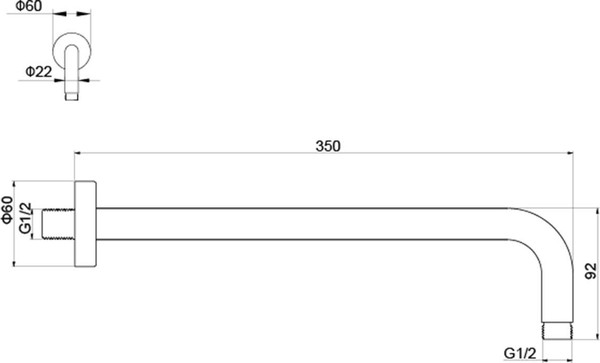 Душевой кронштейн Aquatek AQ2174BGM