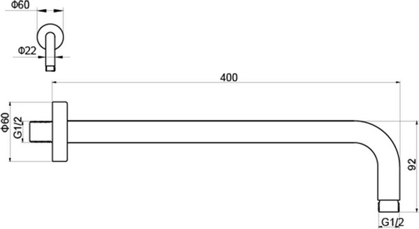 Душевой кронштейн Aquatek AQ2176BGM