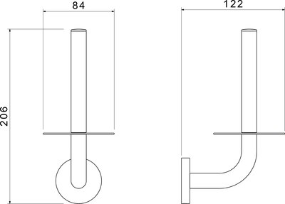 Держатель для туалетной бумаги Aquatek Оберон AQ4207BG