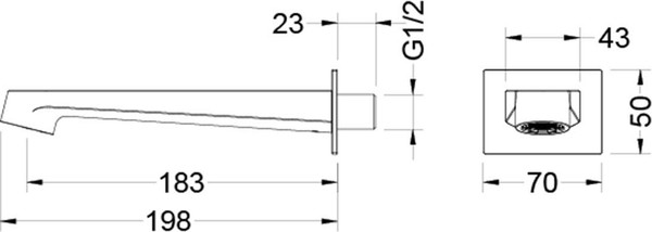 Излив Aquatek Оберон AQ1241BG