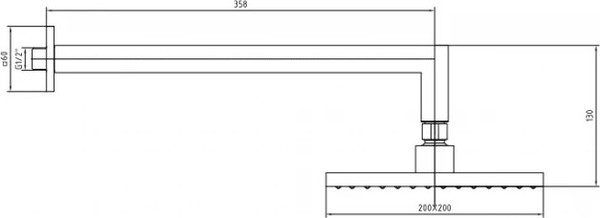 Верхний душ E.C.A Tiera 102145031C1EX