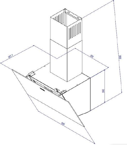 Вытяжка наклонная KANZLER D 558 S