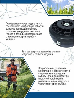 Головка триммерная Vertex Tools YK-A001