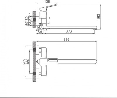 Смеситель Ledeme L2292D
