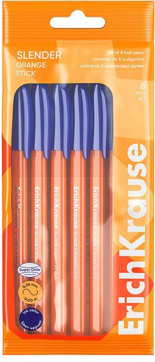 Набор шариковых ручек Erich Krause Slender Stick Orange 0.7 Super Glide Technology / 63680 - фото