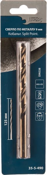 Сверло Remocolor 9x125мм / 35-5-490