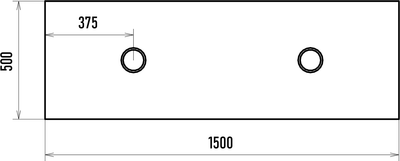 Столешница для ванной Misty Виста 150 / УТ000025081
