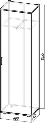 Шкаф-пенал Интермебель К-002