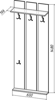 Вешалка для одежды Интермебель К-004