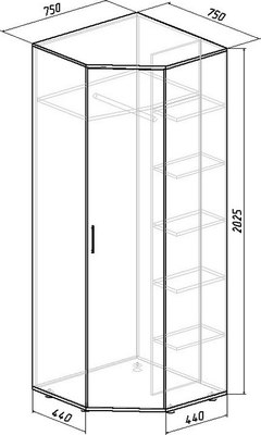 Шкаф Интермебель К-011
