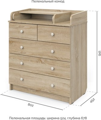Комод пеленальный Атон Сириус-2 805