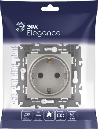 Розетка ЭРА Elegance 14-2102-16 2P+E Schuko / Б0065806