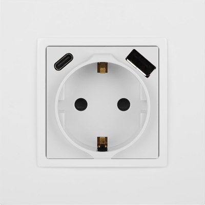 Розетка ЭРА Elegance 14-4108-01 2P+E 16A-250В / Б0067736