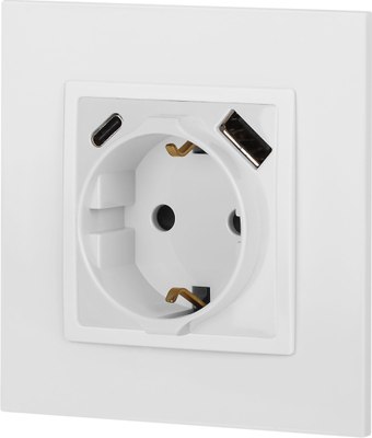 Розетка ЭРА Elegance 14-4108-01 2P+E 16A-250В / Б0067736