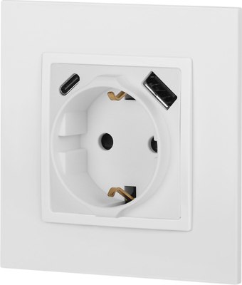 Розетка ЭРА Elegance 14-4108-01М 2P+E 16A-250В / Б0067710