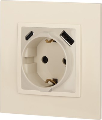 Розетка ЭРА Elegance 14-4108-02 2P+E 16A-250В / Б0067725