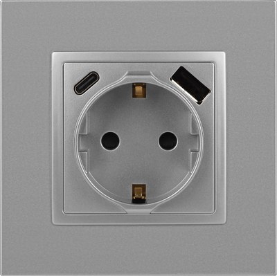 Розетка ЭРА Elegance 14-4108-03 2P+E 16A-250В / Б0067741