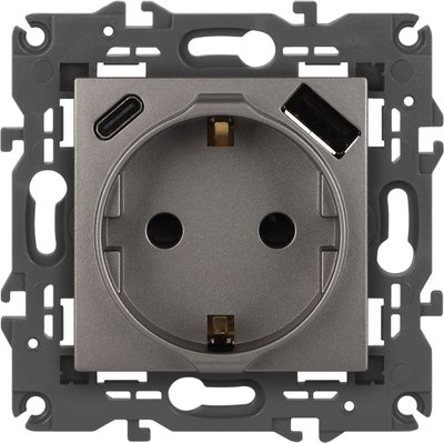 Розетка ЭРА Elegance 14-4108-16 2P+E 16A-250В / Б0067695 - фото