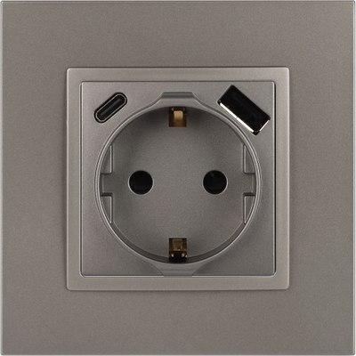 Розетка ЭРА Elegance 14-4108-16 2P+E 16A-250В / Б0067695