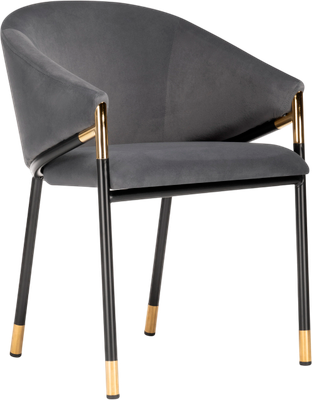 Стул Woodville Molton (серый/черный/золотой) - фото