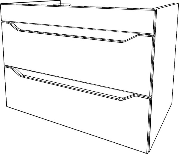 Тумба под умывальник Айсберг Bazis 70 Ева В2 DA5916T
