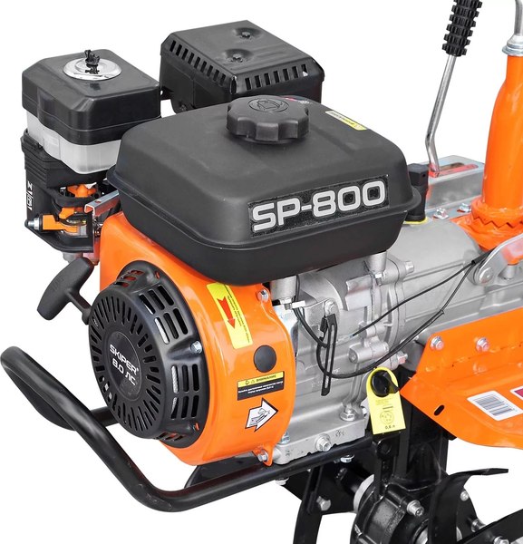 Миникультиватор бензиновый Skiper SP-800 + колеса Brado 19х7-8