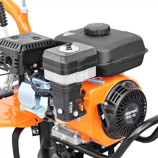 Миникультиватор бензиновый Skiper SP-800 + колеса Brado 19х7-8