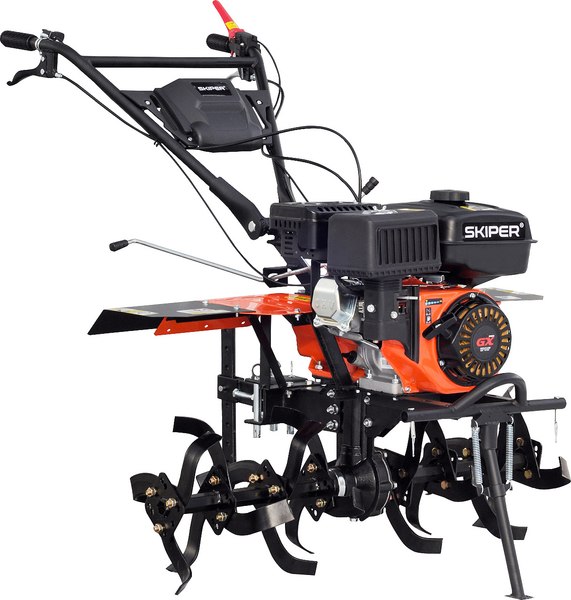 Миникультиватор бензиновый Skiper SP-860S + колеса Brado 5.00-10 - фото