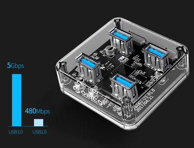 USB-хаб Orico MH4U-U3-10-CR-BP