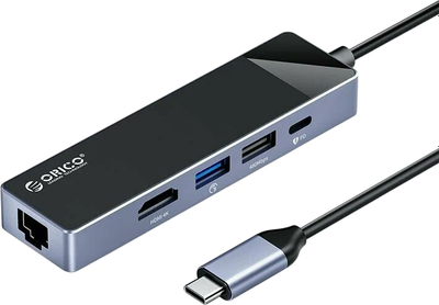 USB-хаб Orico DM-5R-BK-BP - фото