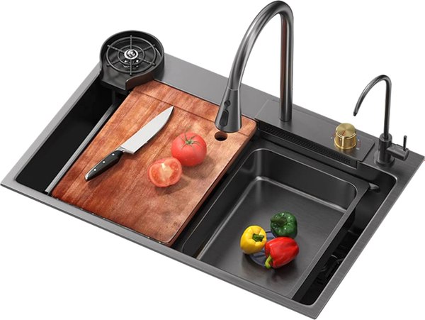 Мойка кухонная со смесителем Diadonna DS7545B - фото