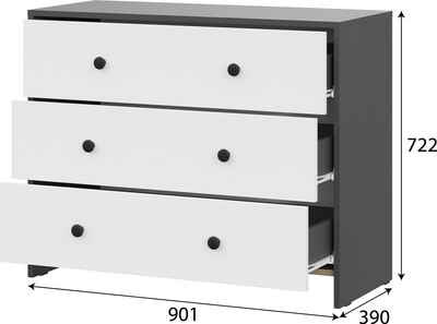 Комод Mio Tesoro Дольче 3 ящика