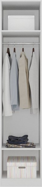 Шкаф-пенал Интермебель 580 с зеркалом / МР-02