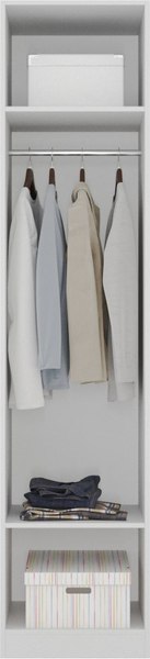 Шкаф-пенал Интермебель 580 с зеркалом / МР-02