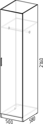 Шкаф Интермебель 580 / МР-04
