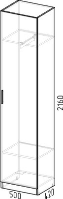 Шкаф Интермебель 420 / МР-05