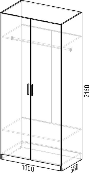 Шкаф Интермебель 580 / МР-06