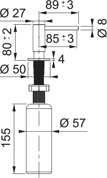 Дозатор встраиваемый в мойку Franke Atlas 112.0717.084