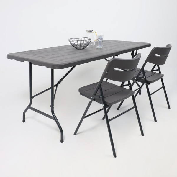 Стол складной AksHome 180x76x74 (темно-серый)