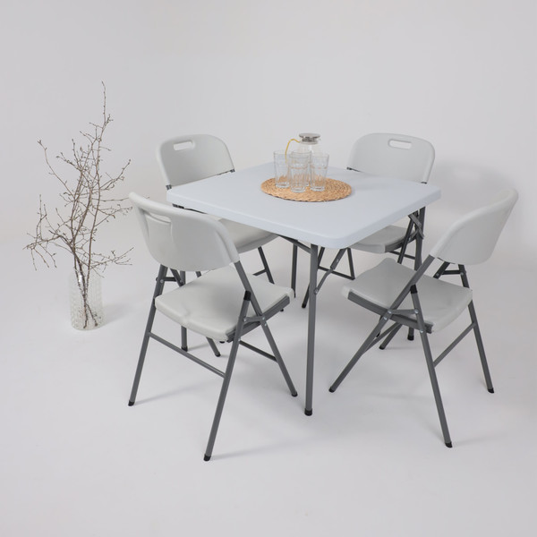 Стол складной AksHome 86x86x74 (белый)