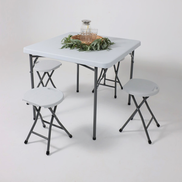 Стол складной AksHome 86x86x74 (белый)