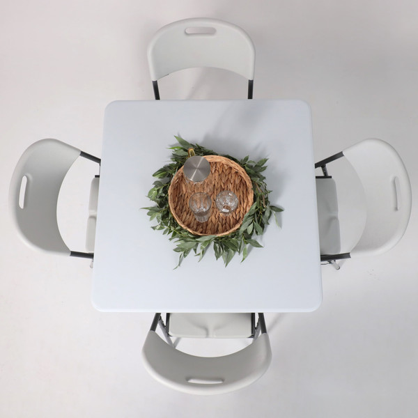 Стол складной AksHome 86x86x74 (белый)