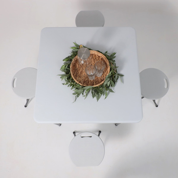 Стол складной AksHome 86x86x74 (белый)