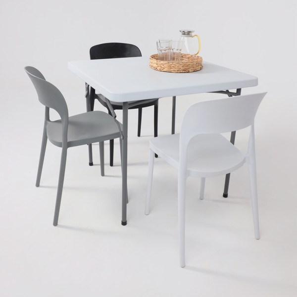 Стол складной AksHome 86x86x74 (белый)