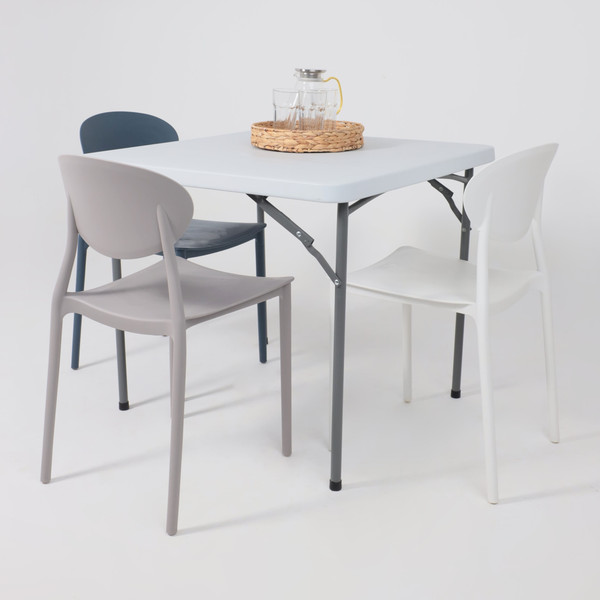 Стол складной AksHome 86x86x74 (белый)