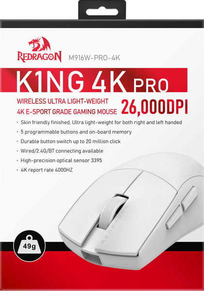 Мышь Redragon K1ng 4K Pro / 72212