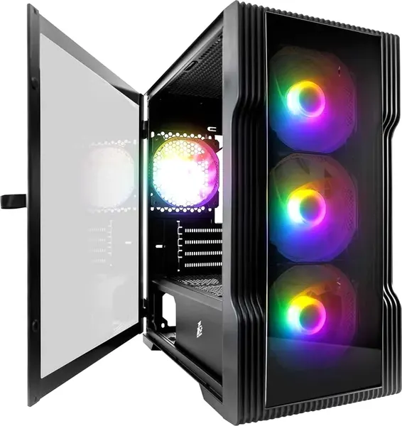 Корпус для компьютера 1stPlayer Trilobite T3-G / T3-G-BK-4F1 - фото