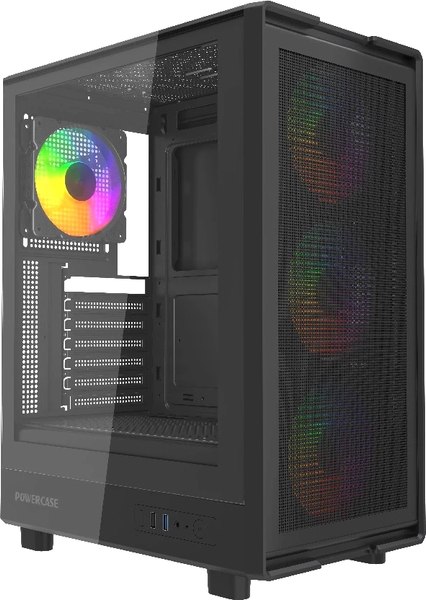 Корпус для компьютера Powercase Mistral A4B Tempered Glass / CMAB-L4 - фото